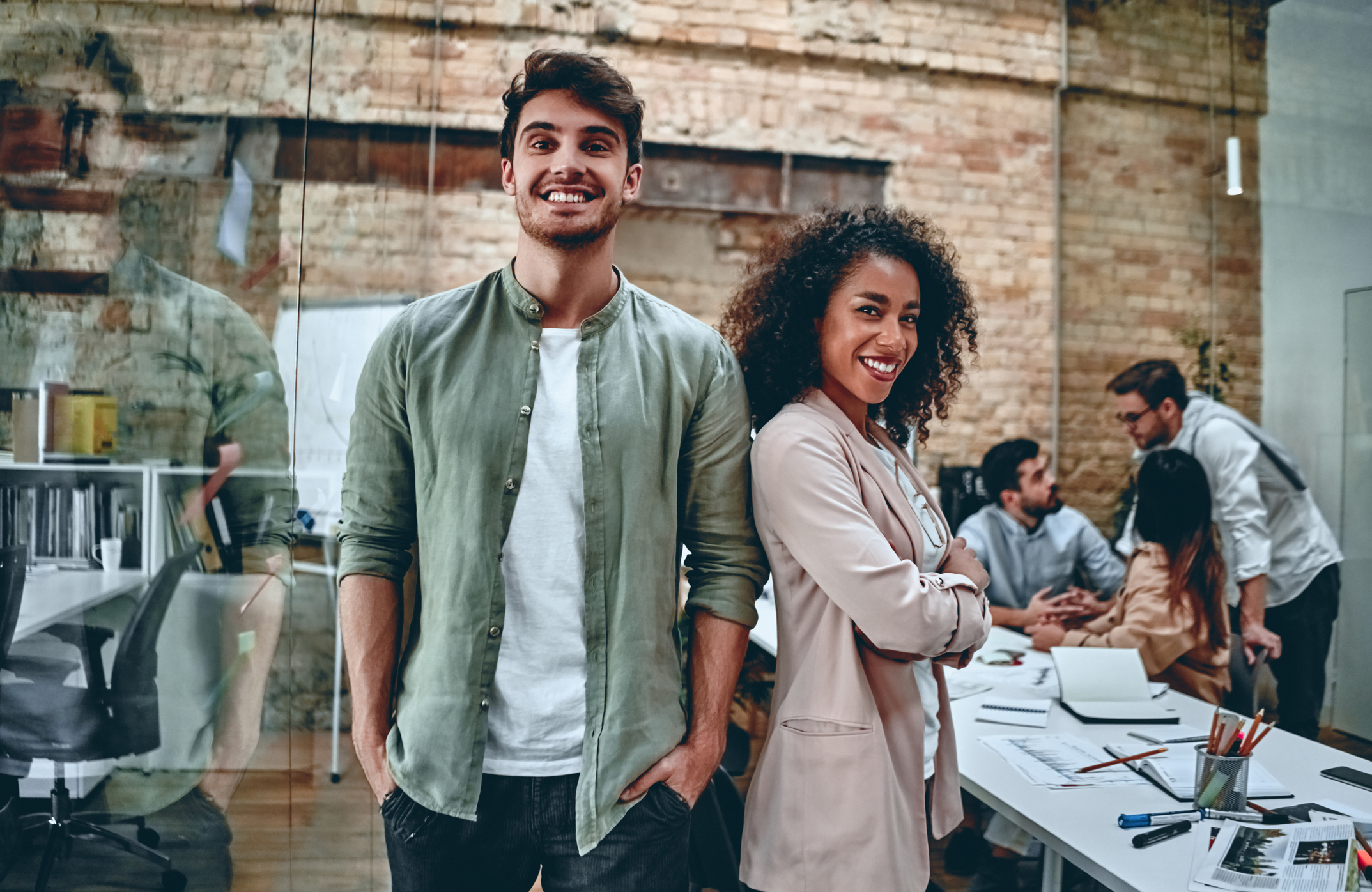 Young business people in office