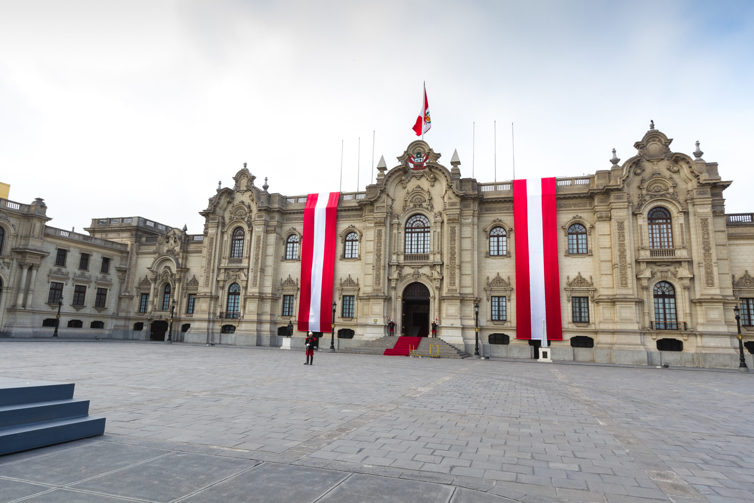 Lima,,Peru,-,Jul,28,,2019:,Peruvian,Flags,At,Traditional
